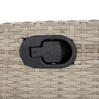 7-delige Tuinset met kussens poly rattan grijs - thumbnail