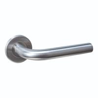 Intersteel deurkruk Q 02 op rozet 52x6mm pvd rvs - thumbnail
