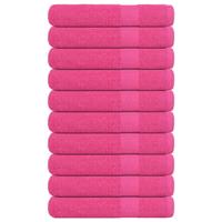 VidaXL Saunahanddoeken 10 st 80x200 cm 360 g/m² 100% katoen roze - thumbnail