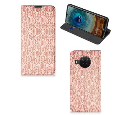 Nokia X20 | X10 | Hoesje met Magneet | Pattern Orange