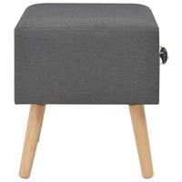 Nachtkastje 40x35x40 cm stof donkergrijs - thumbnail