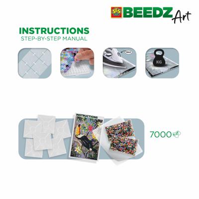 SES Creative Beedz Art Strijkkralen Toekan 30x45.5 cm 7000 Stuks