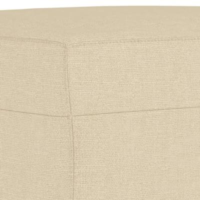 4-delige Loungeset met kussens stof crèmekleurig