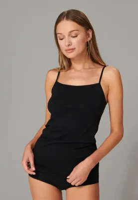 2-Pack dames spaghetti hemdjes - Organic 95/5 - Basics - Dames singlets met spaghetti bandjes - Biologisch katoen