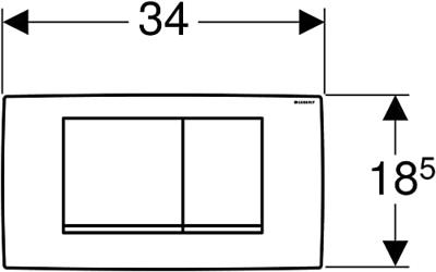 Bedieningsplaat Geberit Twinline 30 Frontbediening Wit - thumbnail