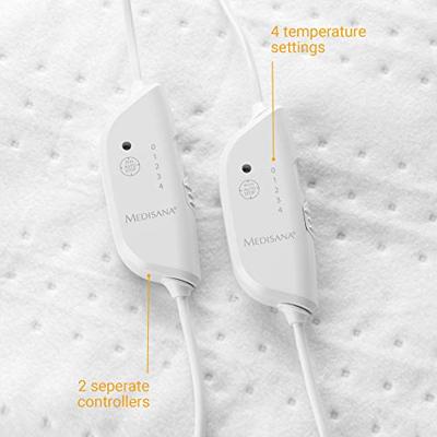 King Size Mezisana verwarmde topmelas - Hu 676 XXL - 2 bedieningselementen, 150 x 160 cm, 4 temperatuurinstellingen, wasbaar King Size Mezisana verwarmde topmelas - Hu 676 XXL - 2 bedieningselementen, 150 x 160 cm, 4 temperatuurinstellingen, wasbaar