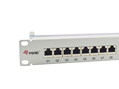 Equip 326525 24-poorts CAT.6A geschorst patch-paneel, lichtgrijs
