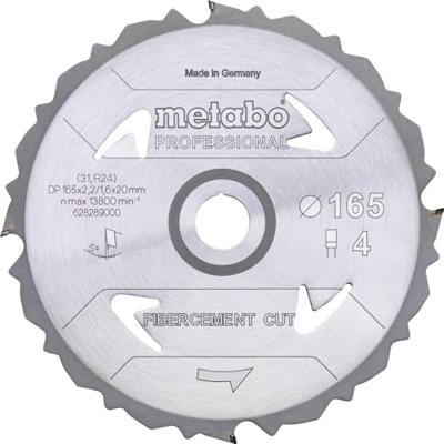 Metabo Accessoires Cirkelzaagblad | "Fibercement Cut Prof" | 160x20mm | Z4 DFZ 5° - 628287000