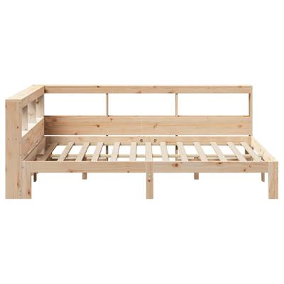 Bed met boekenkast zonder matras massief grenenhout 135x190 cm - thumbnail