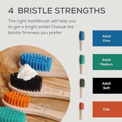 Georganics Toothbrush medium beechwood 1 Stuks