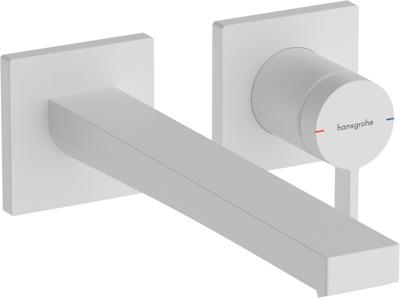 Hansgrohe Tecturis E Eéngreeps wastafelkraan inbouw voor wandmontage met uitloop 22,5 cm, mat wit