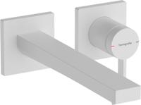 Hansgrohe Tecturis E Eéngreeps wastafelkraan inbouw voor wandmontage met uitloop 22,5 cm, mat wit - thumbnail
