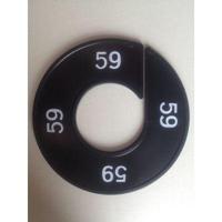 Maatring 9cm zwart/wit 59 - thumbnail