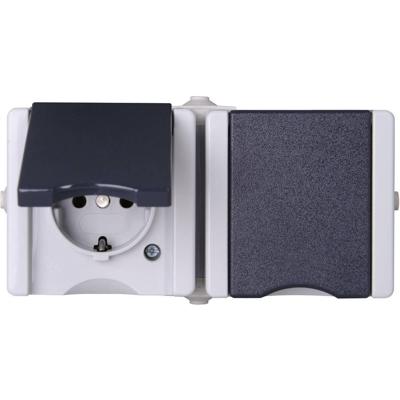 Kopp 950656001 proAQA Compleet Wandcontactdoos met randaarde en klapdeksel spatwaterdicht Grijs 2-voudig 1 stuk(s) Kopp 950656001 proAQA Compleet Wandcontactdoos met randaarde en klapdeksel spatwaterdicht Grijs 2-voudig 1 stuk(s)