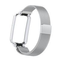 Milanese loop bandje met case - Zilver - Xiaomi Smart Band 7 Pro - thumbnail