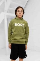 Hugo Boss Logo Hoodie Kids Groen - Maat 15/16 jaar - Kleur: Groen | Soccerfanshop - thumbnail