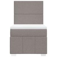 Boxspring met matras stof taupe 80x200 cm - thumbnail