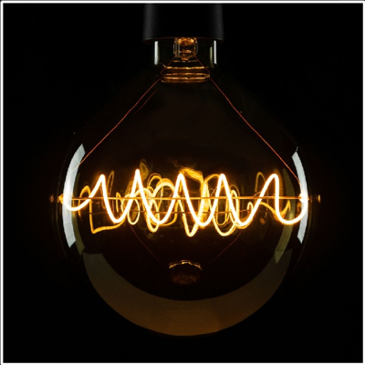 LED Globelamp 150 Bridge Curved smokey grey 6,5W 250 Lumen 1900K E27 dimbaar Segula