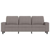 Driezitsbank 180 cm stof taupe - thumbnail