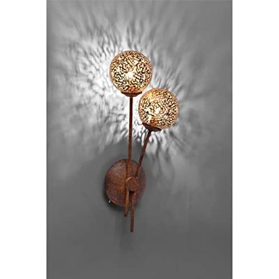 Paul Neuhaus Wandlamp Greta 2 lichts H 44 cm bruin