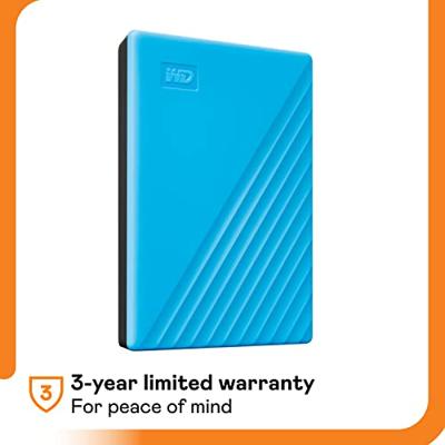 WD My Passport 4 TB Externe harde schijf (2,5 inch) USB-A 3.2 Gen 1 Blauw WDBPKJ0040BBL-WESN - thumbnail
