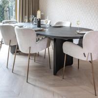 Richmond Ovale Eettafel 'Fairmont' 270 x 100cm, kleur Zwart - thumbnail