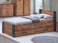 Eenpersoonsbed ELENAS 90x200 cm met lades - thumbnail