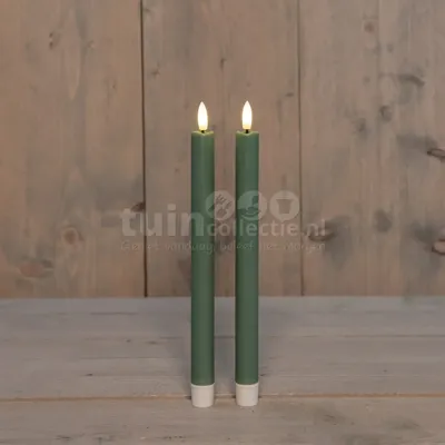 LED Dinerkaars 26cm Jade Groen 2st
