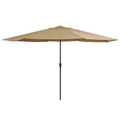 Parasol met metalen paal 390 cm taupe