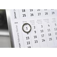 Maul Neodymium magneet MAUL (Ø x h) 12 mm x 1.5 mm Ring Zilver 10 stuk(s) 6168396 - thumbnail