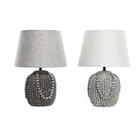 Bureaulamp DKD Home Decor Zwart Stof Polyester Groen Keramiek 220 V 50 W (24 x 24 x 34 cm) (2 Stuks) - thumbnail