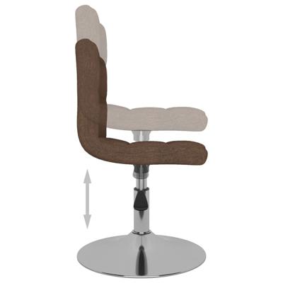 Eetkamerstoelen draaibaar 6 st stof bruin