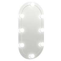 VidaXL Spiegel met led-verlichting ovaal 80x40 cm glas - thumbnail