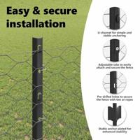 VidaXL Hek met paal grijs 1,2 x 10 m staal en pvc - thumbnail