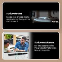 Samsung Soundbar HW-B650D/ZF serie B, 4 luidsprekers, Wireless Dolby 5.1ch, 3.1-kanaals audio, Surround Sound Expansion, compatibel met Alexa en Google Assistant, zwart 2024 - thumbnail