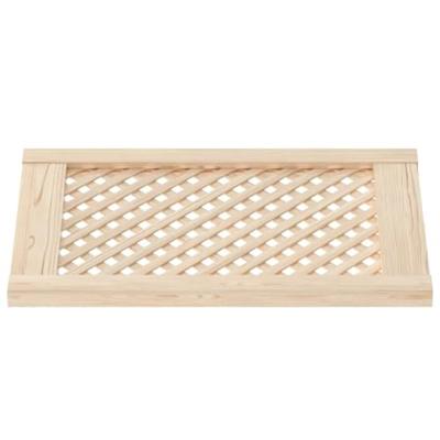 VidaXL Kastdeuren met latwerk 2 st 39,5x61,5 cm massief grenenhout