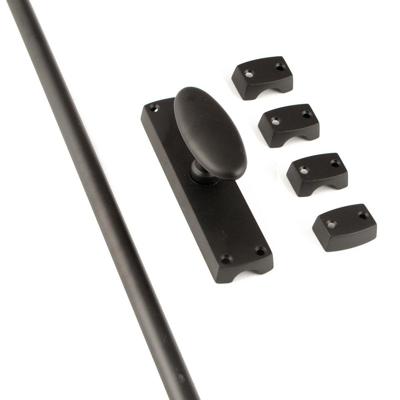 Hardbrass Raamespagnolet set 150cm - zwart