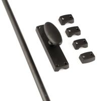 Hardbrass Raamespagnolet set 150cm - zwart - thumbnail