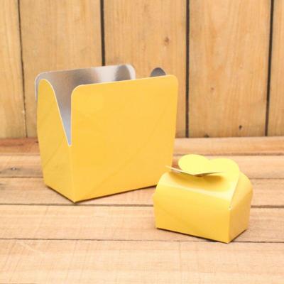 Bonbon doosjes - Chocolade doosje - Warm geel HOOG - 24 stuks