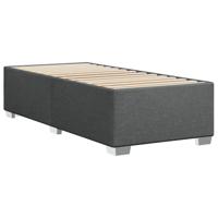 Boxspring met matras stof donkergrijs 140x190 cm - thumbnail
