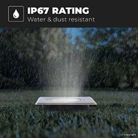 Set van 9 Ramsay LED Grondspot - Dimbaar - Vierkant - GU10 - 4 Watt 345 Lumen - 6500K daglicht wit - RVS - IP67 waterdicht - Tuinspot - Oprit - thumbnail