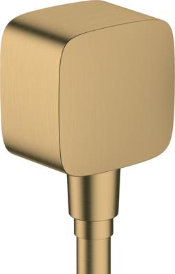Hansgrohe FixFit muuraansluitbocht met terugslagklep, Brushed Bronze