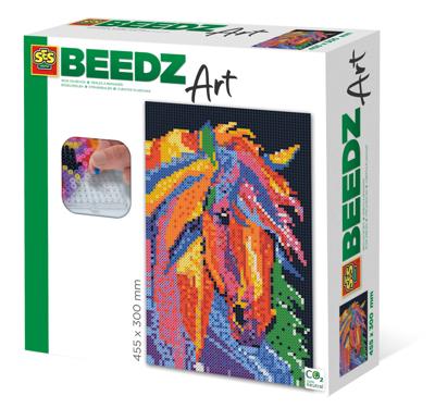 SES Creative Beedz Art Strijkkralen Paard Fantasie 45.5x30 cm 7000 Stuks