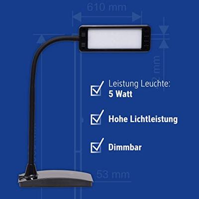 Maul MAULpearly colour vario 8201790 LED-bureaulamp 6 W Energielabel: D (A - G) Zwart Maul MAULpearly colour vario 8201790 LED-bureaulamp 6 W Energielabel: D (A - G) Zwart