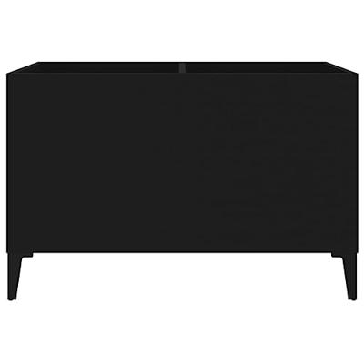 Platenkast 74,5x38x48 cm bewerkt hout zwart