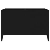 Platenkast 74,5x38x48 cm bewerkt hout zwart - thumbnail