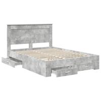 Bedframe met lade met hoofdeinde met opslag Bewerkt hout - thumbnail