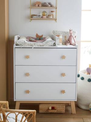 Commode met 3 lades LIGNE GRANDE OURSE wit/hout