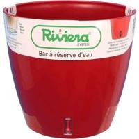 RIVIERA Tank met waterreserve - Rond - Ø 36 x H 33 cm - Rood - thumbnail