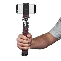 Mantona kaleido Flex 21402 Flex Statief met hoogwaardige 360° kogelkop, geschikt voor digitale en videocamera's, smartphones en actiecamera's, sundown rood - thumbnail